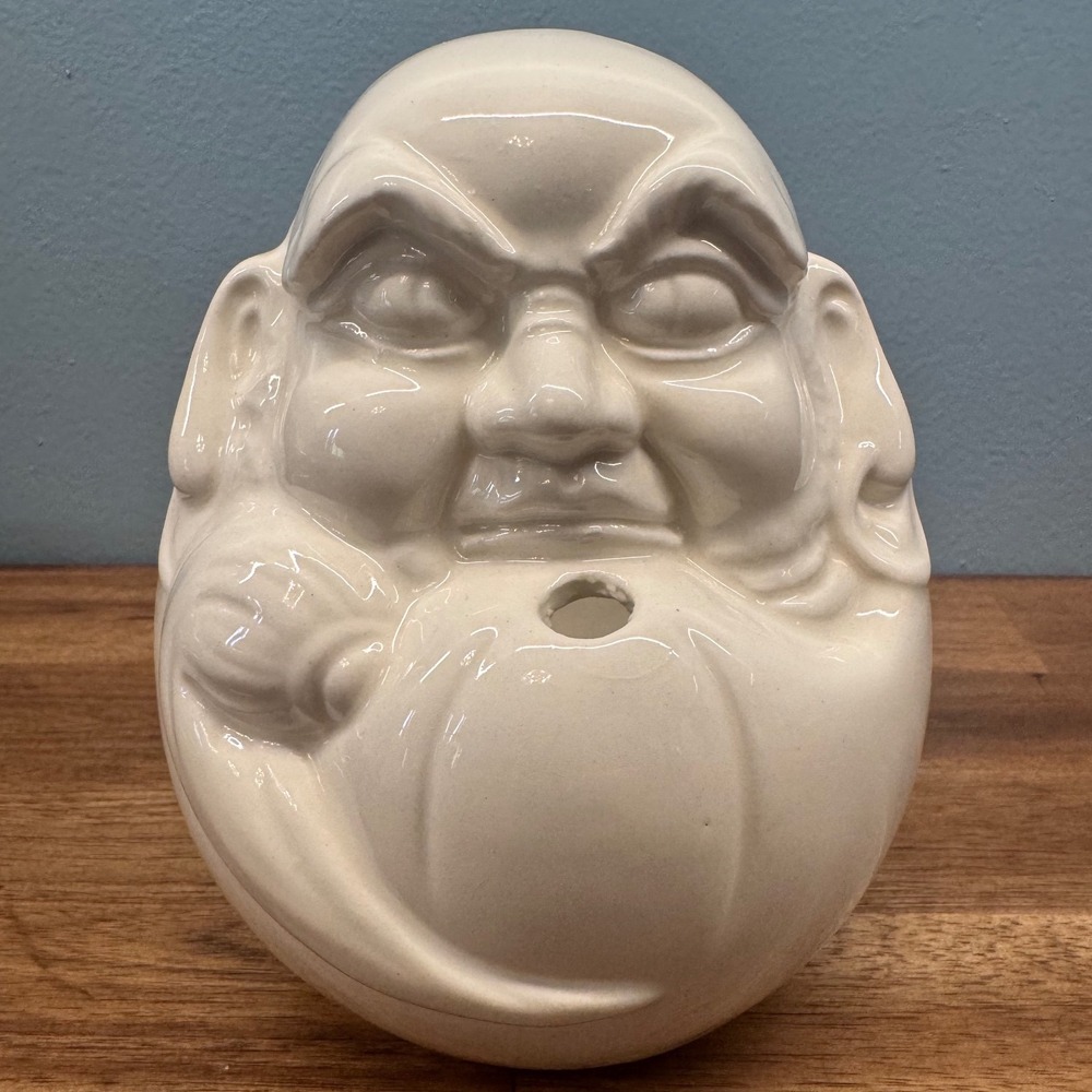 Vintage Benihana of Tokyo Daruma Buddha White Ceramic Tiki Cocktail Mug Japan